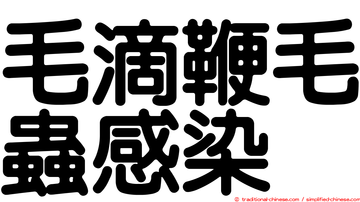 毛滴鞭毛蟲感染