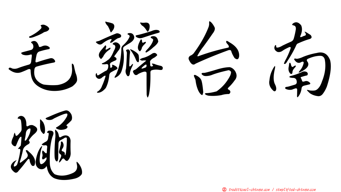毛瓣台南蠅