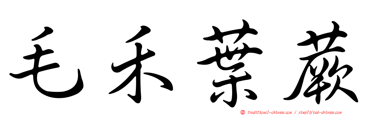 毛禾葉蕨