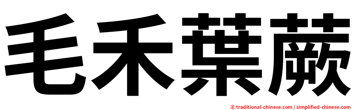 毛禾葉蕨