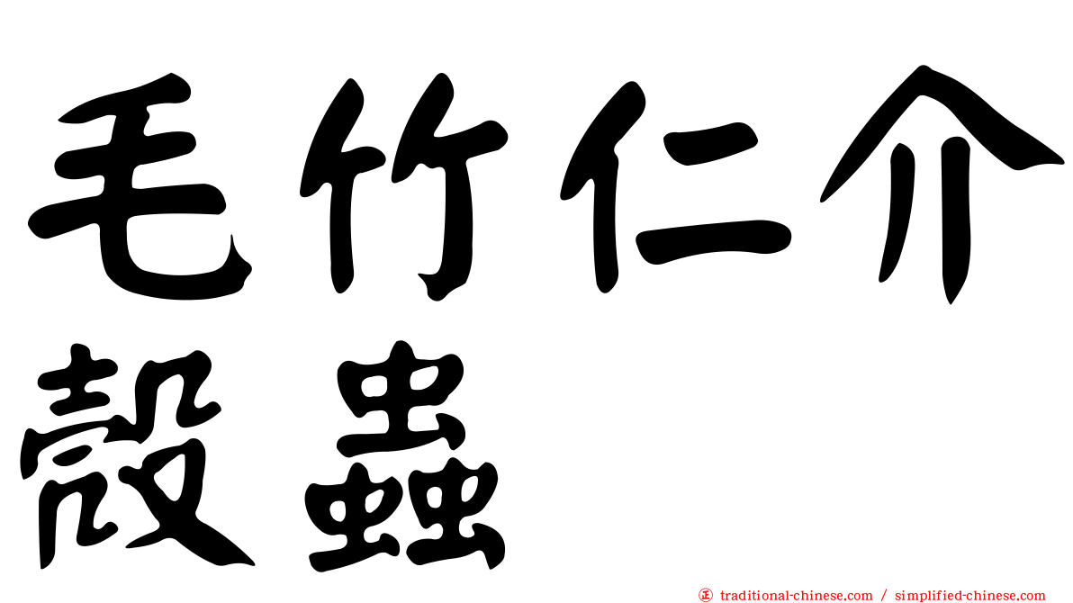 毛竹仁介殼蟲