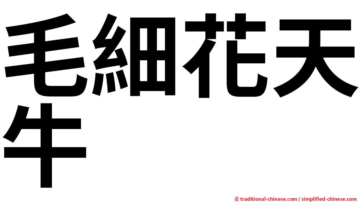 毛細花天牛