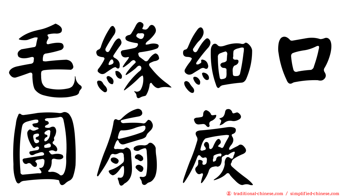 毛緣細口團扇蕨