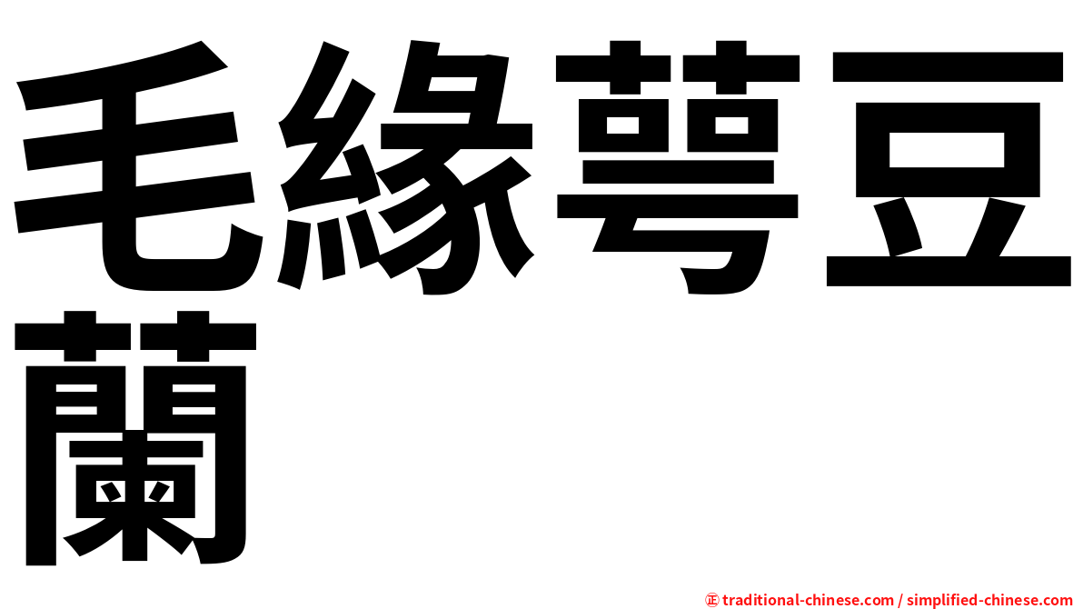 毛緣萼豆蘭
