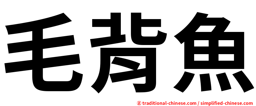 毛背魚