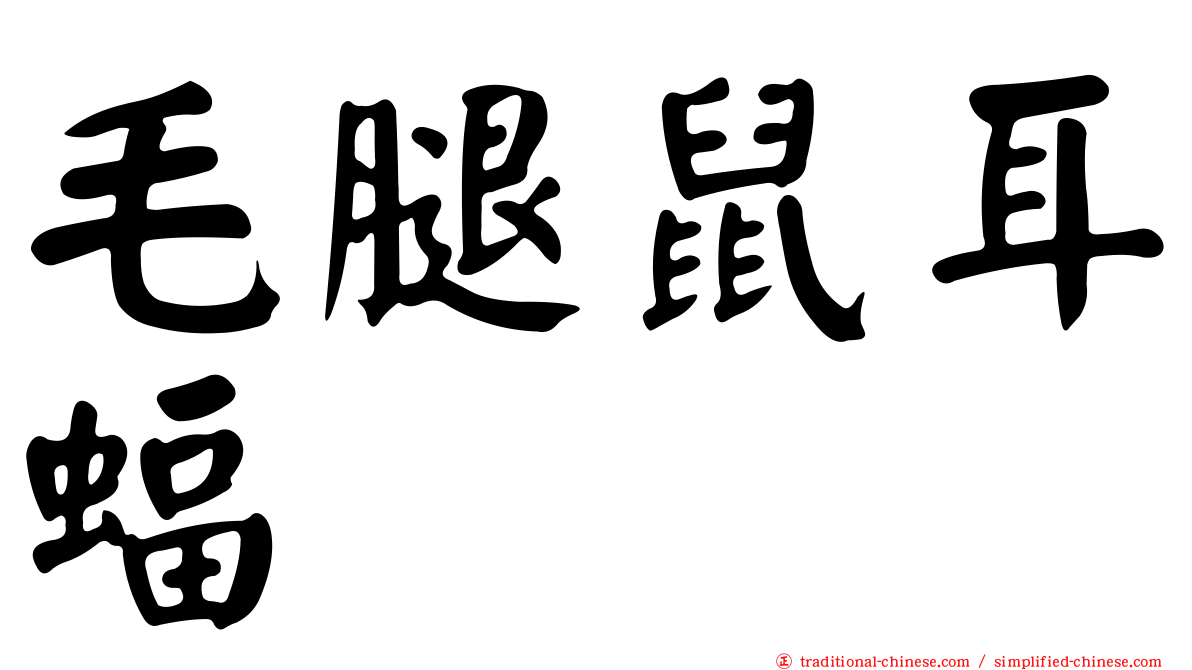 毛腿鼠耳蝠