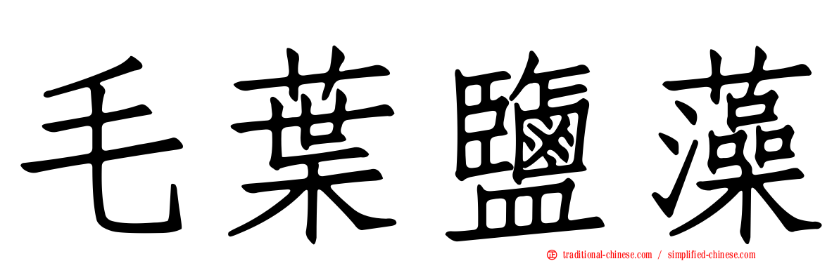 毛葉鹽藻