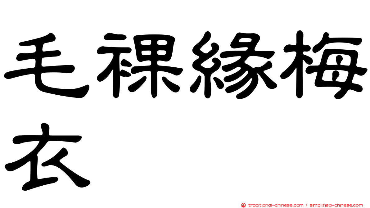 毛裸緣梅衣