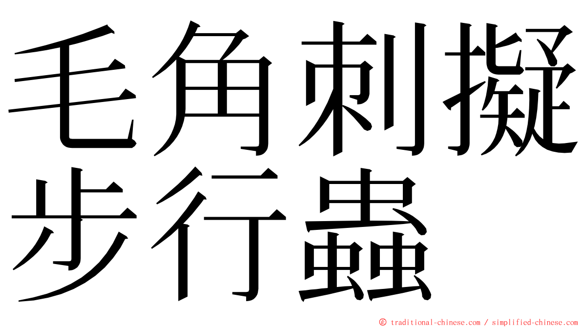 毛角刺擬步行蟲 ming font