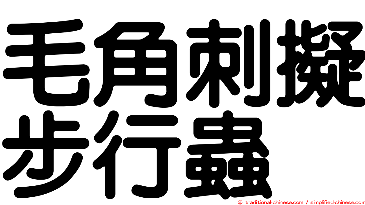毛角刺擬步行蟲