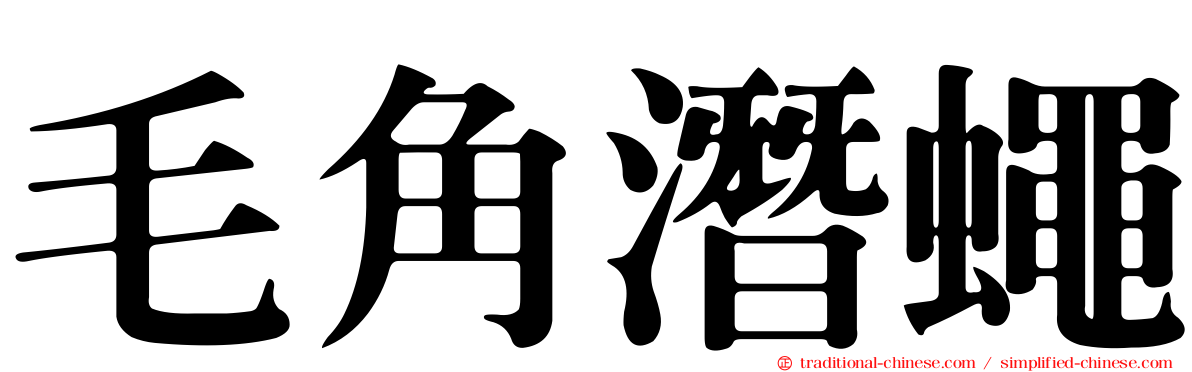 毛角潛蠅