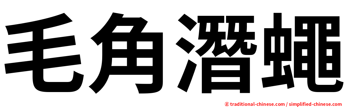 毛角潛蠅