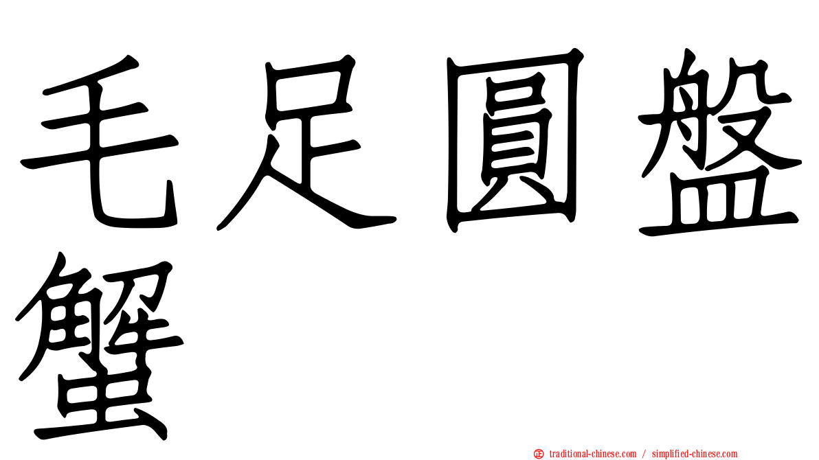 毛足圓盤蟹