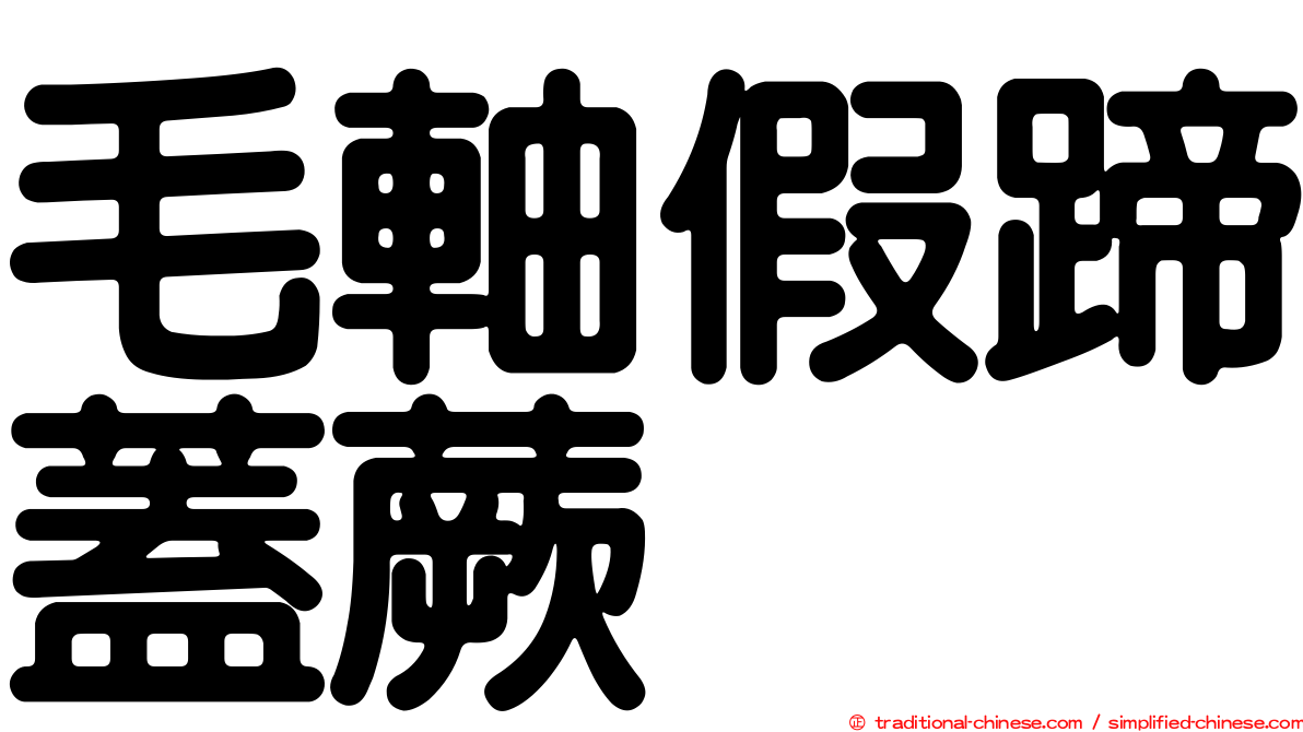 毛軸假蹄蓋蕨
