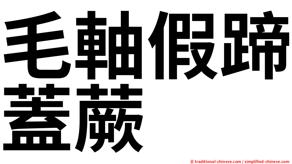 毛軸假蹄蓋蕨