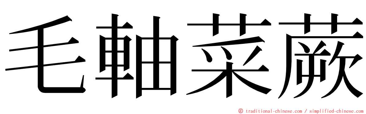 毛軸菜蕨 ming font