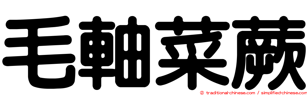 毛軸菜蕨