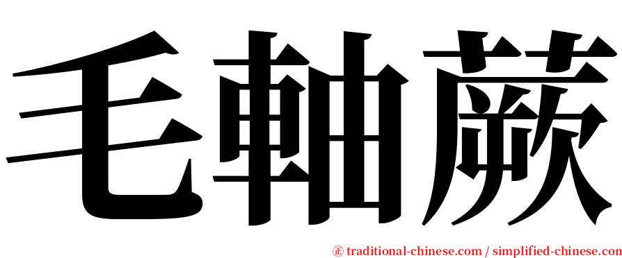 毛軸蕨 serif font