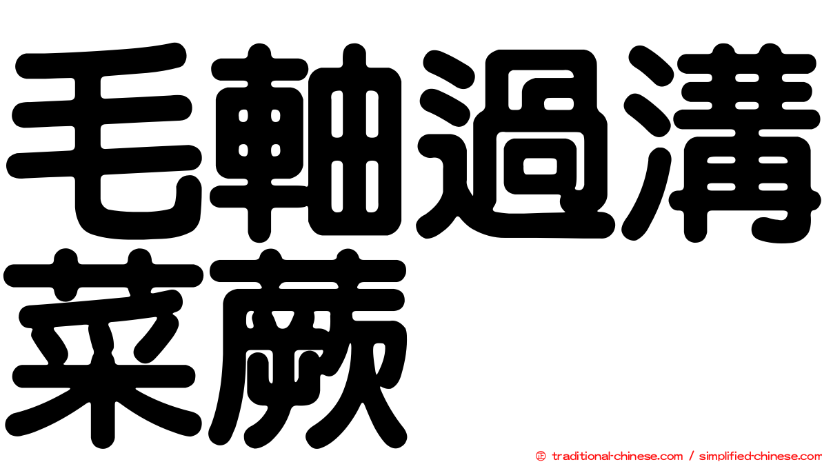 毛軸過溝菜蕨