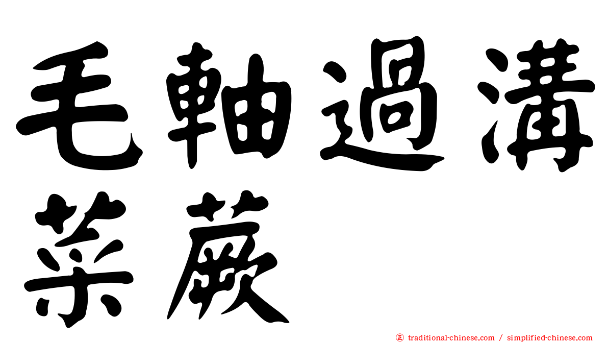 毛軸過溝菜蕨