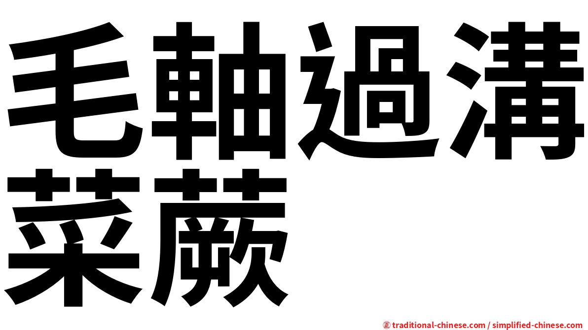 毛軸過溝菜蕨