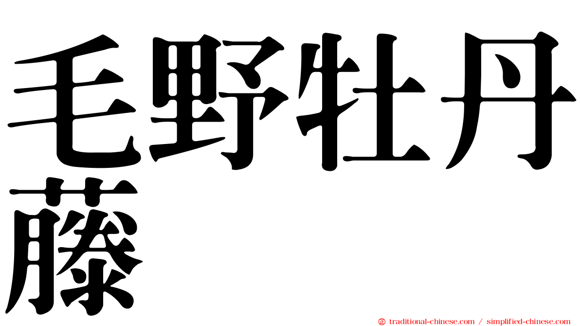 毛野牡丹藤
