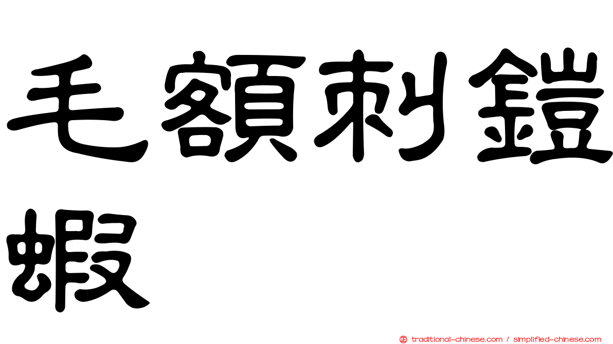 毛額刺鎧蝦