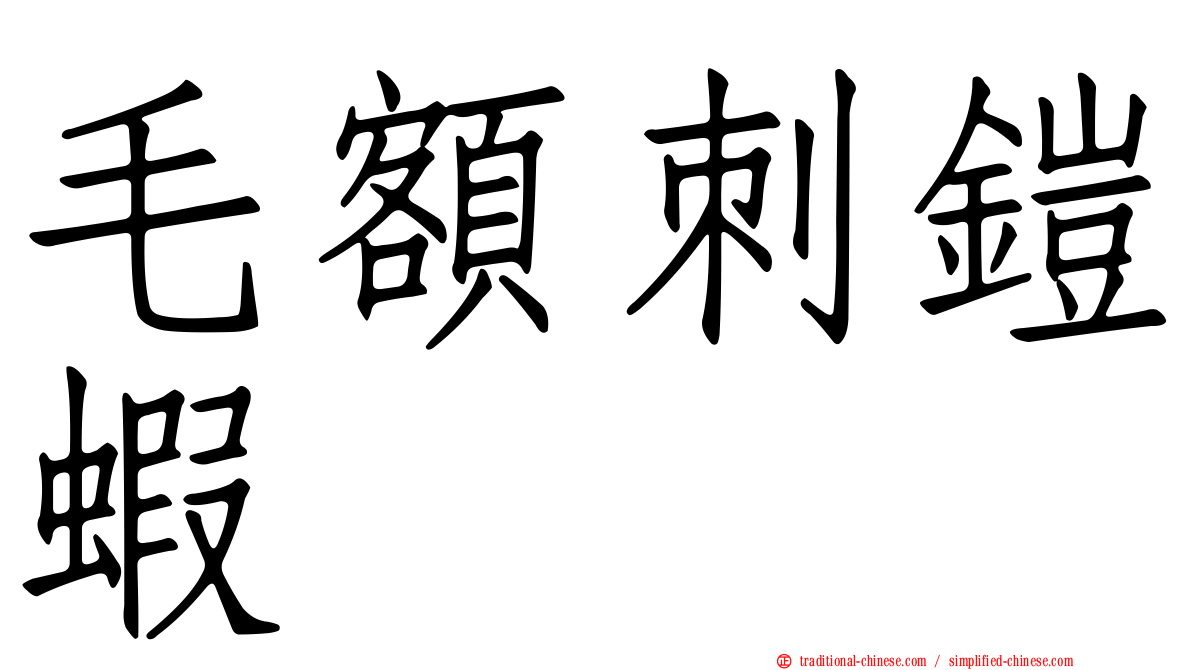 毛額刺鎧蝦