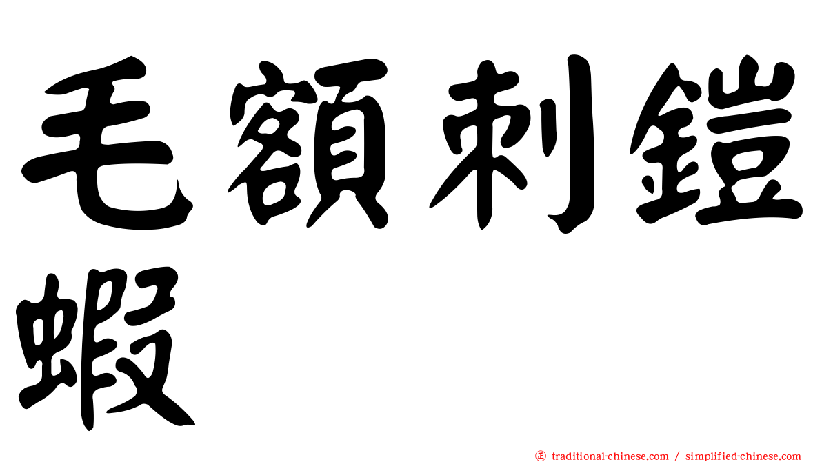 毛額刺鎧蝦