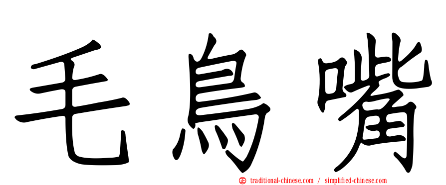 毛鳥嘴