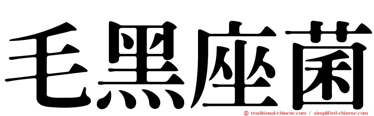 毛黑座菌