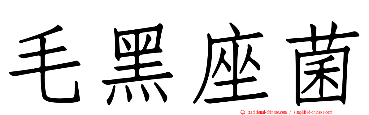毛黑座菌