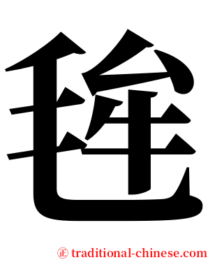 毪 serif font