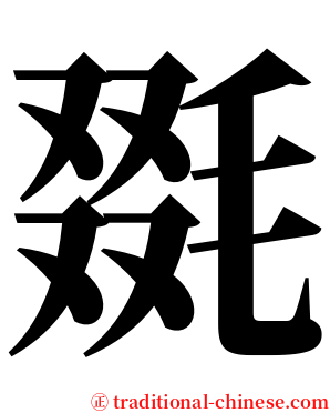 毲 serif font