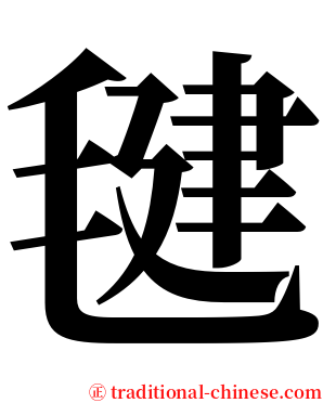 毽 serif font