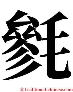 毿 serif font