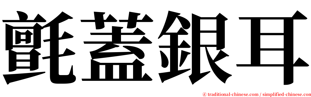 氈蓋銀耳 serif font
