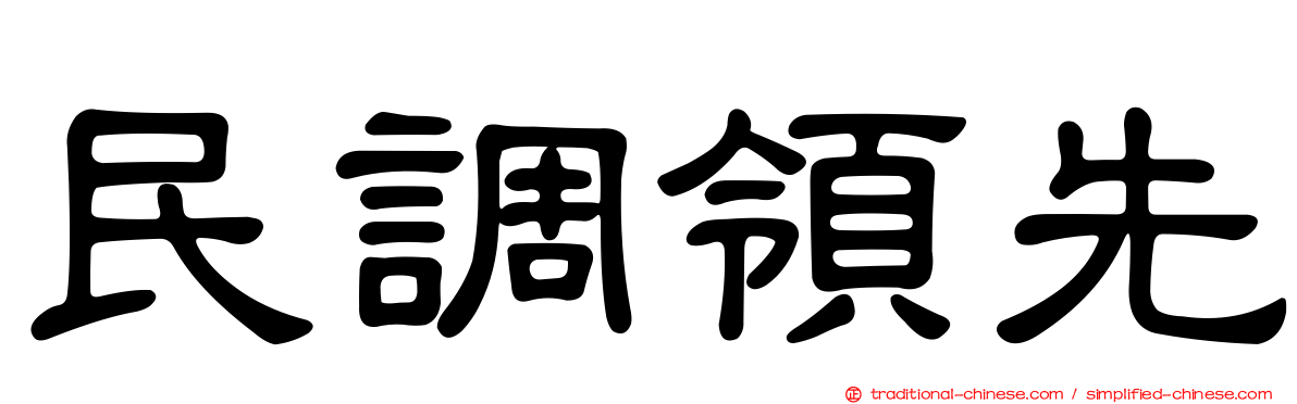民調領先