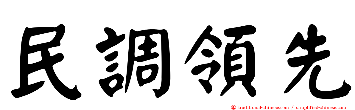 民調領先