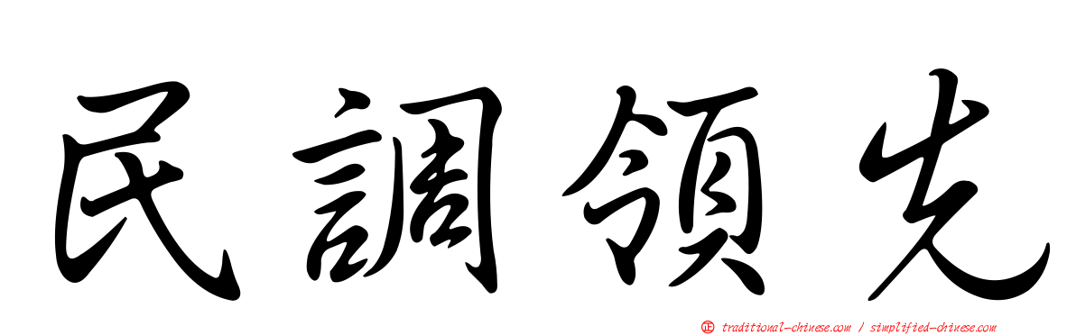 民調領先