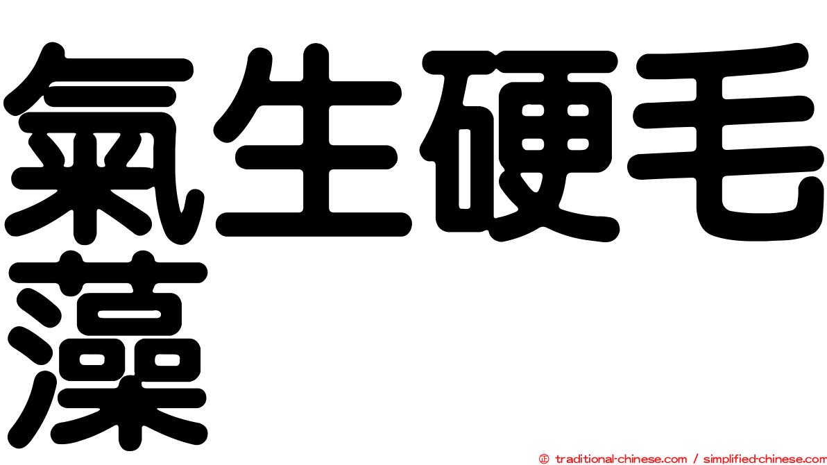 氣生硬毛藻