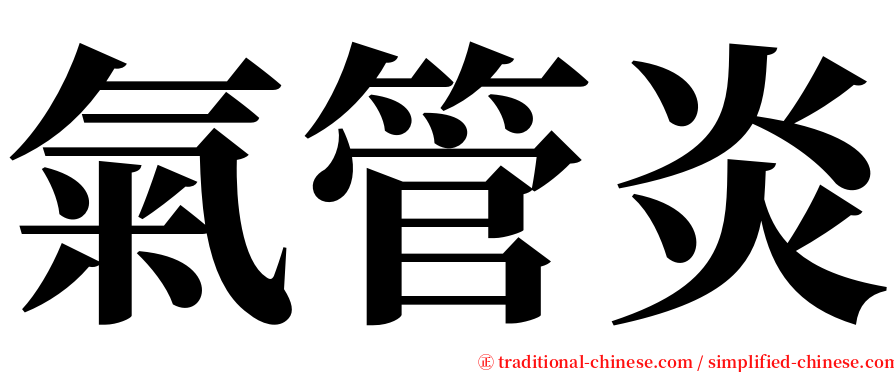 氣管炎 serif font