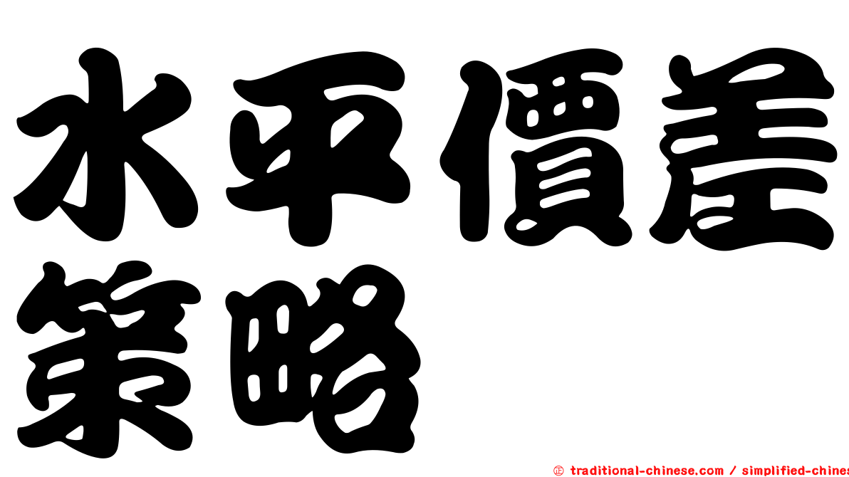 水平價差策略