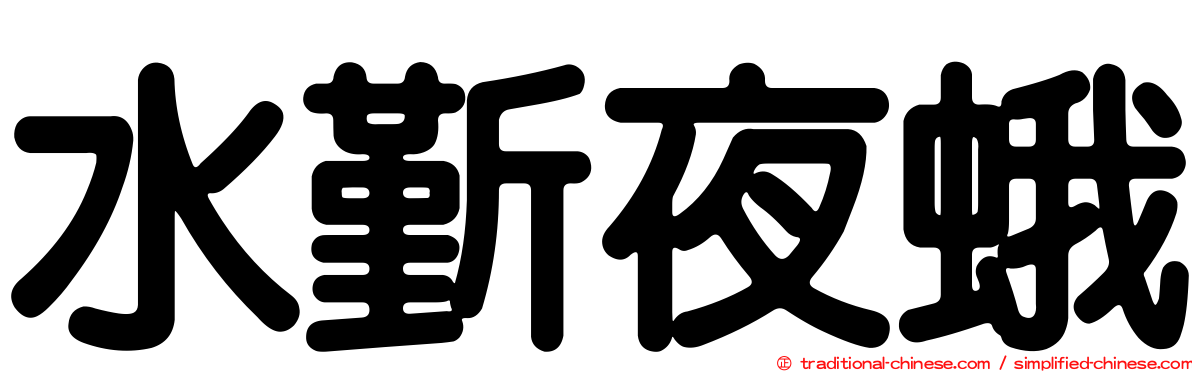 水斳夜蛾