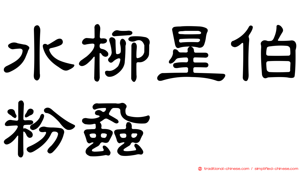 水柳星伯粉蝨