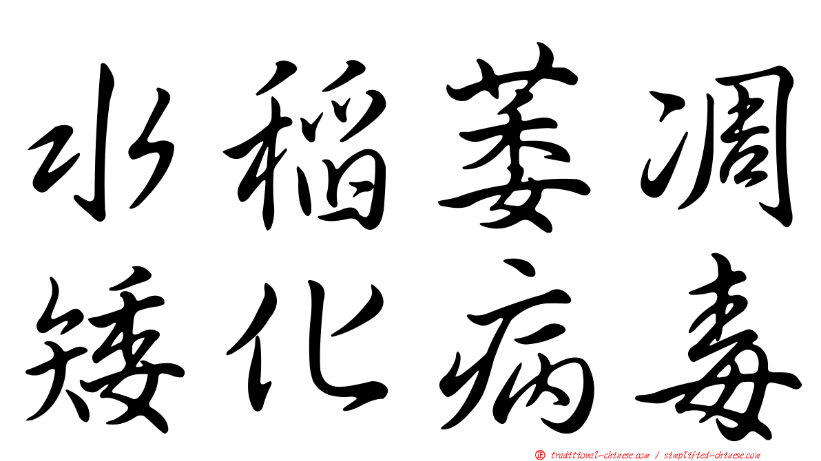 水稻萎凋矮化病毒