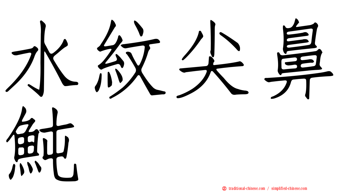 水紋尖鼻魨