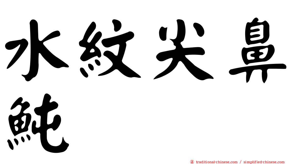 水紋尖鼻魨