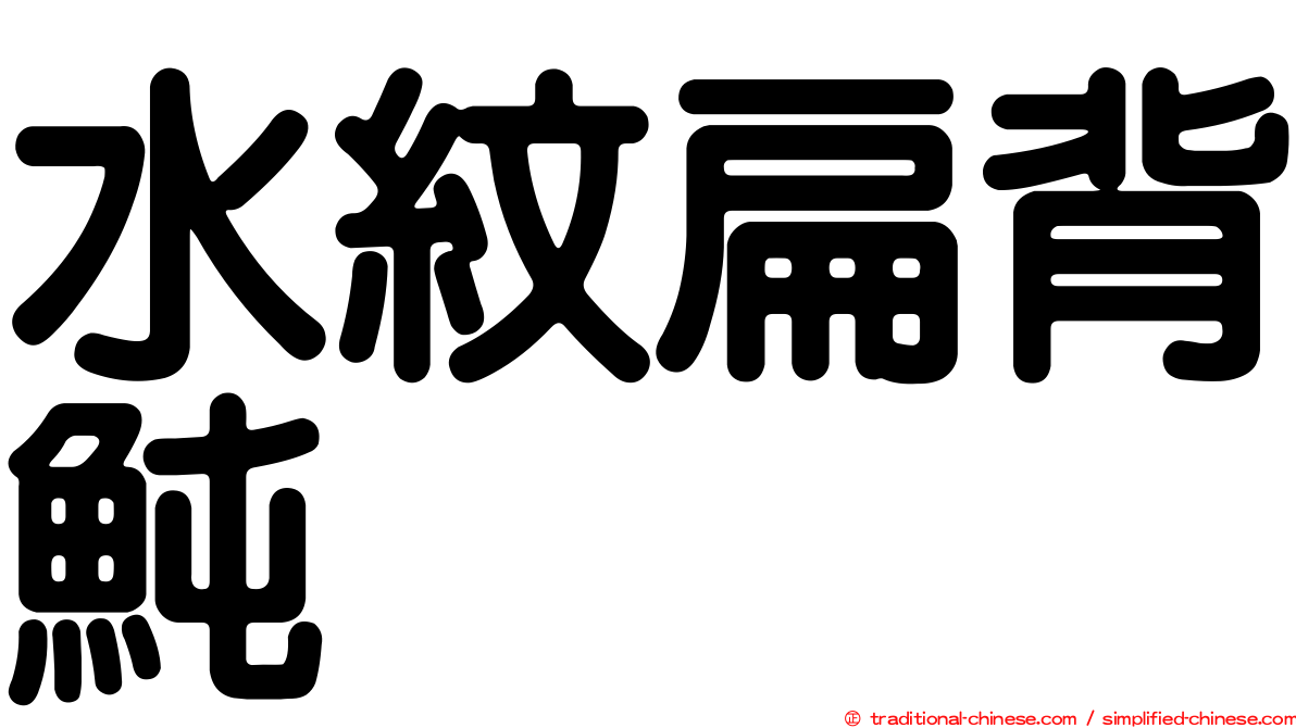 水紋扁背魨