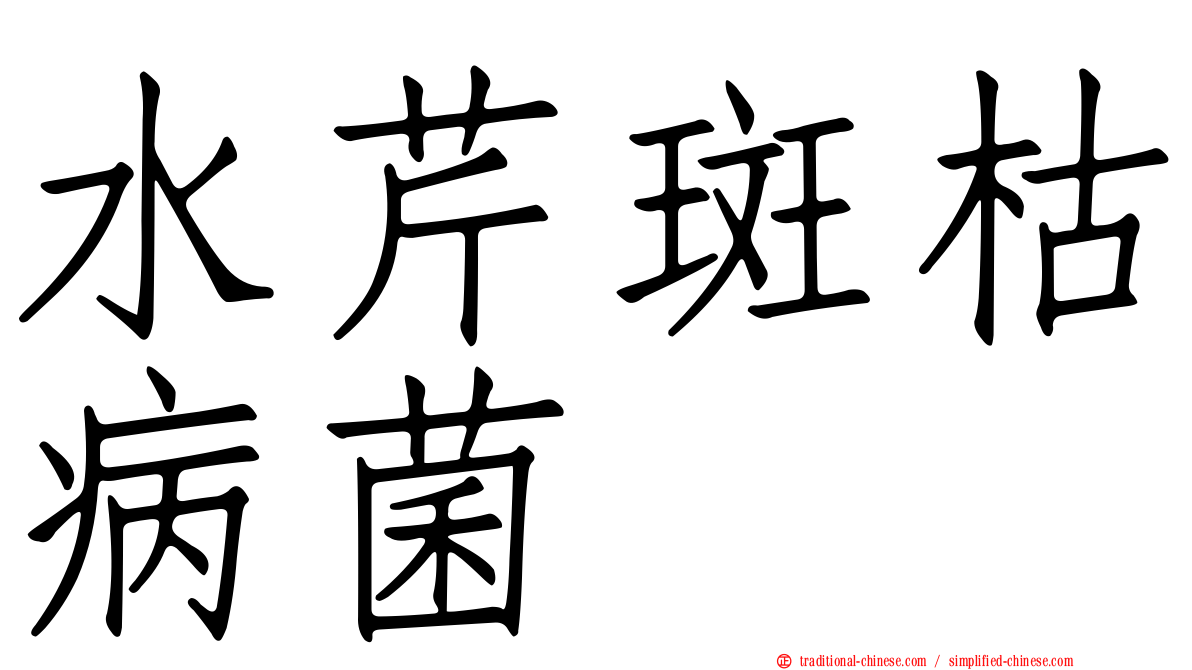 水芹斑枯病菌